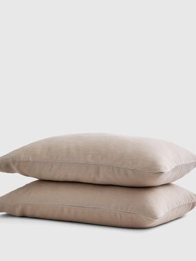 QUINCE European Linen Pillowcase Set Standard Toffee 7680